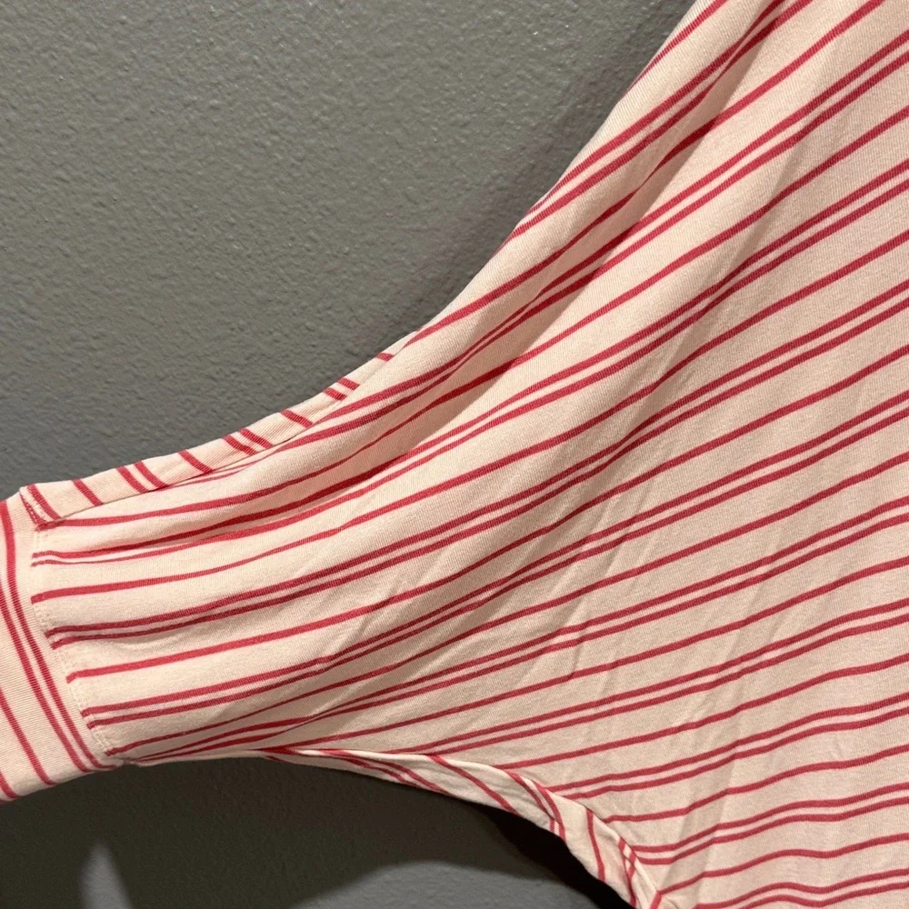 CAbi Pink & Cream Striped Dolman-Sleeve Tunic - Picture 3 of 4